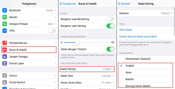 cara mengubah nada dering di iphone 16 pro max