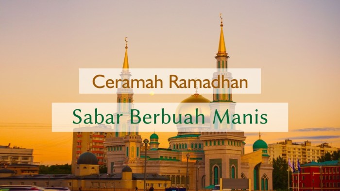 contoh ceramah bulan ramadhan  tentang sabar terbaru