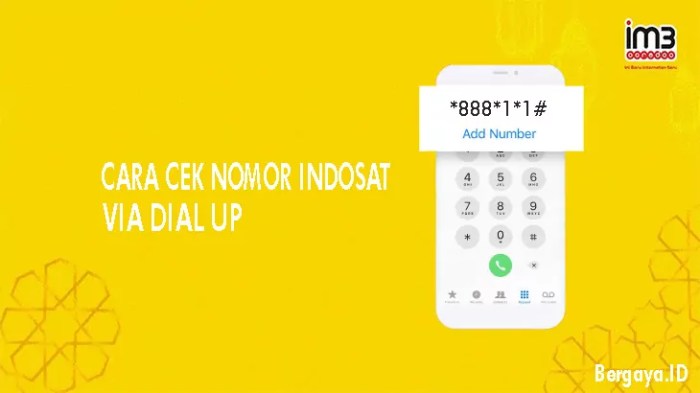 Dial lewat nomor cek