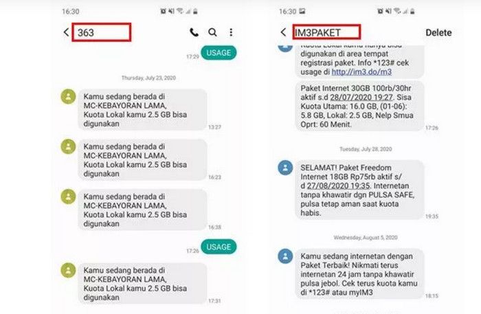 Kuota cek indosat sms aplikasi pesan ribet terbaru telset mohon detik tunggu singkat