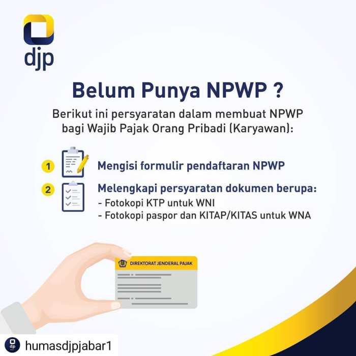 Npwp daftar mendapatkan