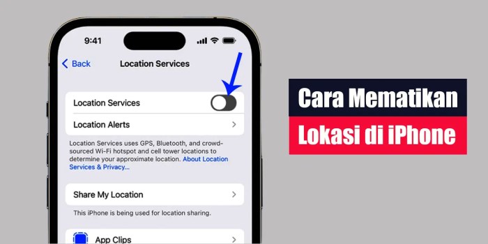 Lokasi layanan mematikan menyalakan hilang hotspot ios ipod ipad tertentu cara