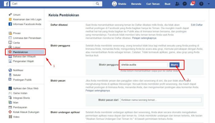 Akun blokir memblokir menekan batal konfirmasi membatalkan