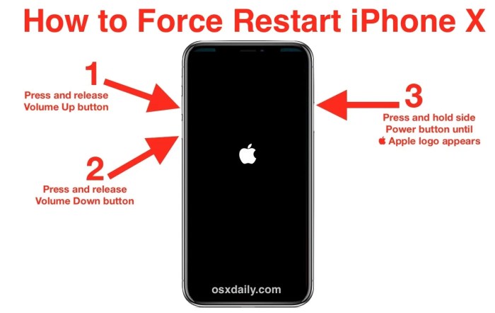 Iphone restart reset force soft responding